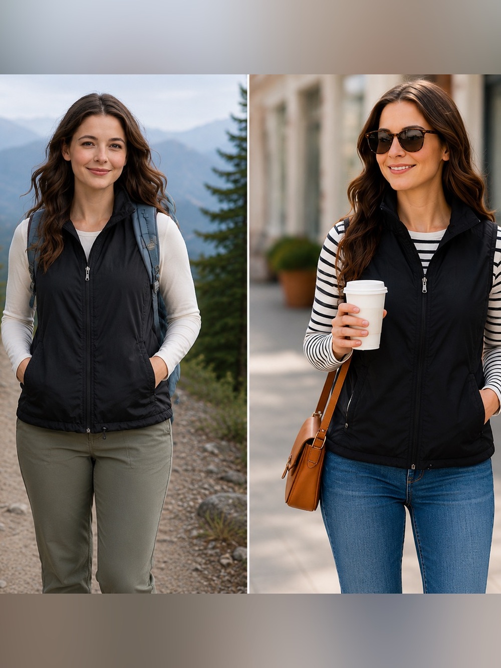 Eddie Bauer Women’s Black Lightweight‎ Zip Vest – Size XS Outdoor Layering